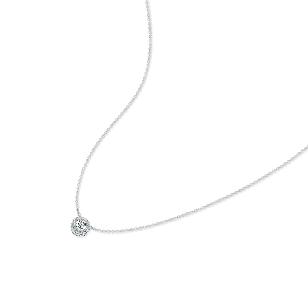 Lab Grown Diamond Halo Pendant in Platinum (1 1/4 ct. tw.) – Image 4 of 4