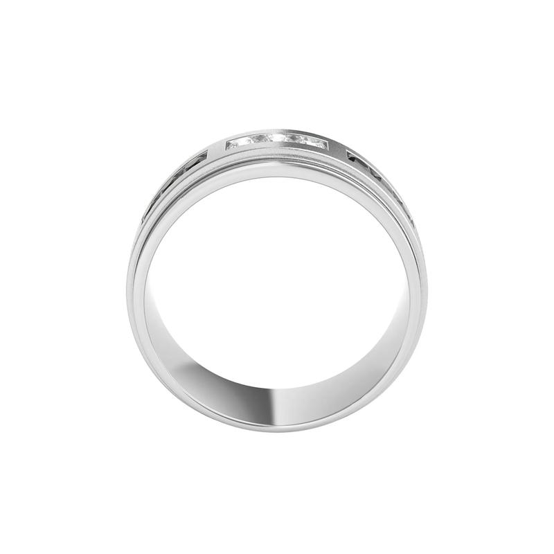 Men&#39;s 3/8 ct. tw. Black &amp; White Diamond Ring in 10K White Gold – Image 2 of 3