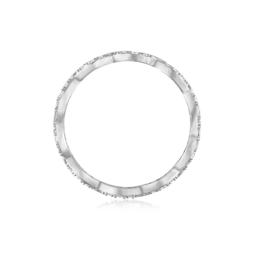 Wavy Diamond Stack Band in 14K White Gold (1/5 ct. tw.) – Image 2 of 3