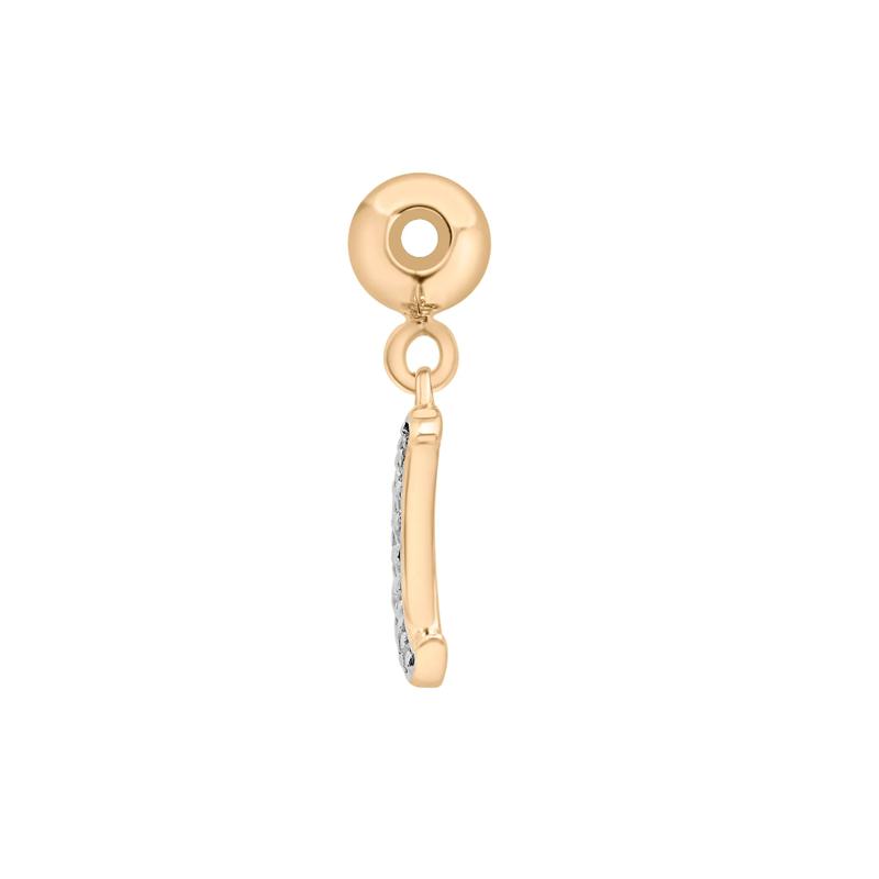 Diamond Accent Crescent Moon Charm in Vermeil – Image 2 of 3