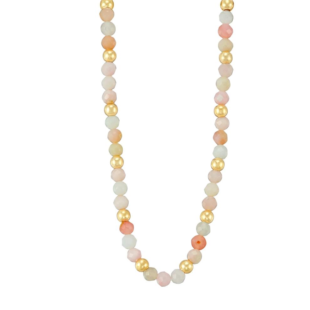 Beaded Pink Opal Necklace in Vermeil – Image 1 of 3