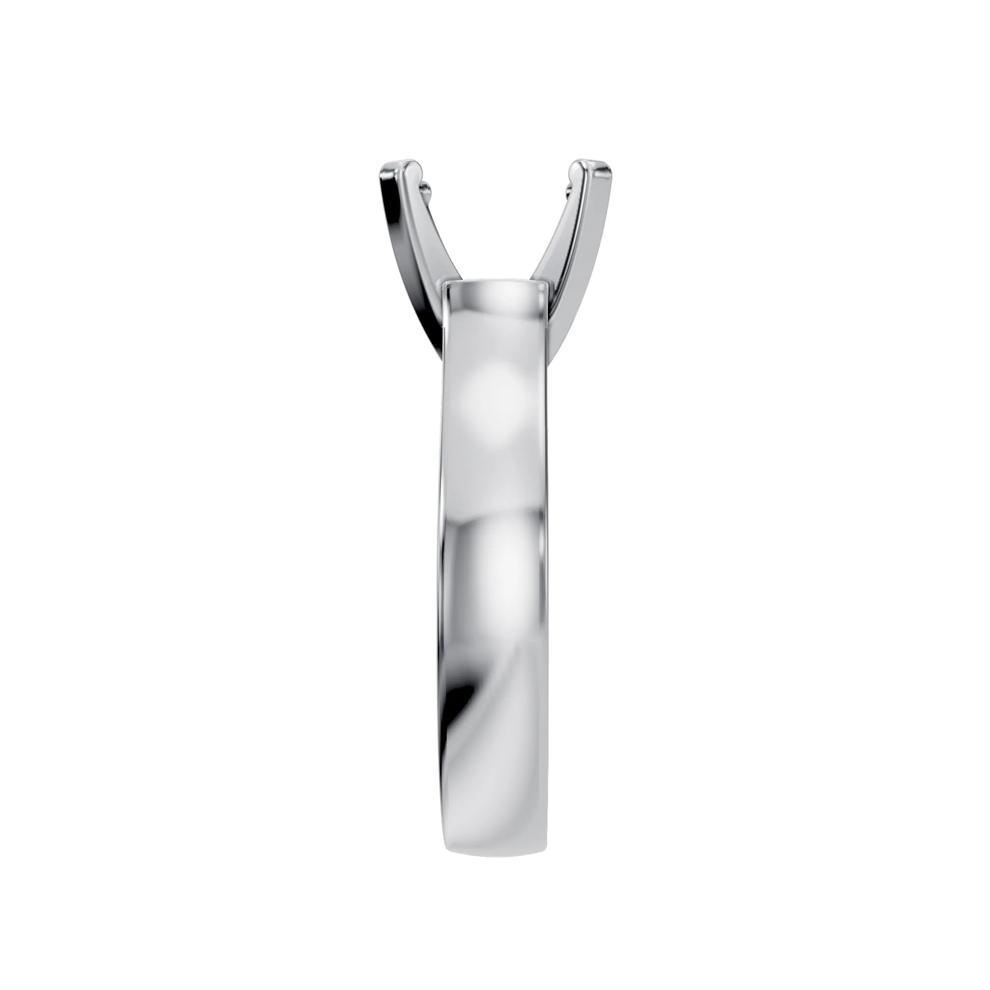 Solitaire Semi-Mount Engagement Ring in 14K White Gold (Setting Only) – Image 7 of 8