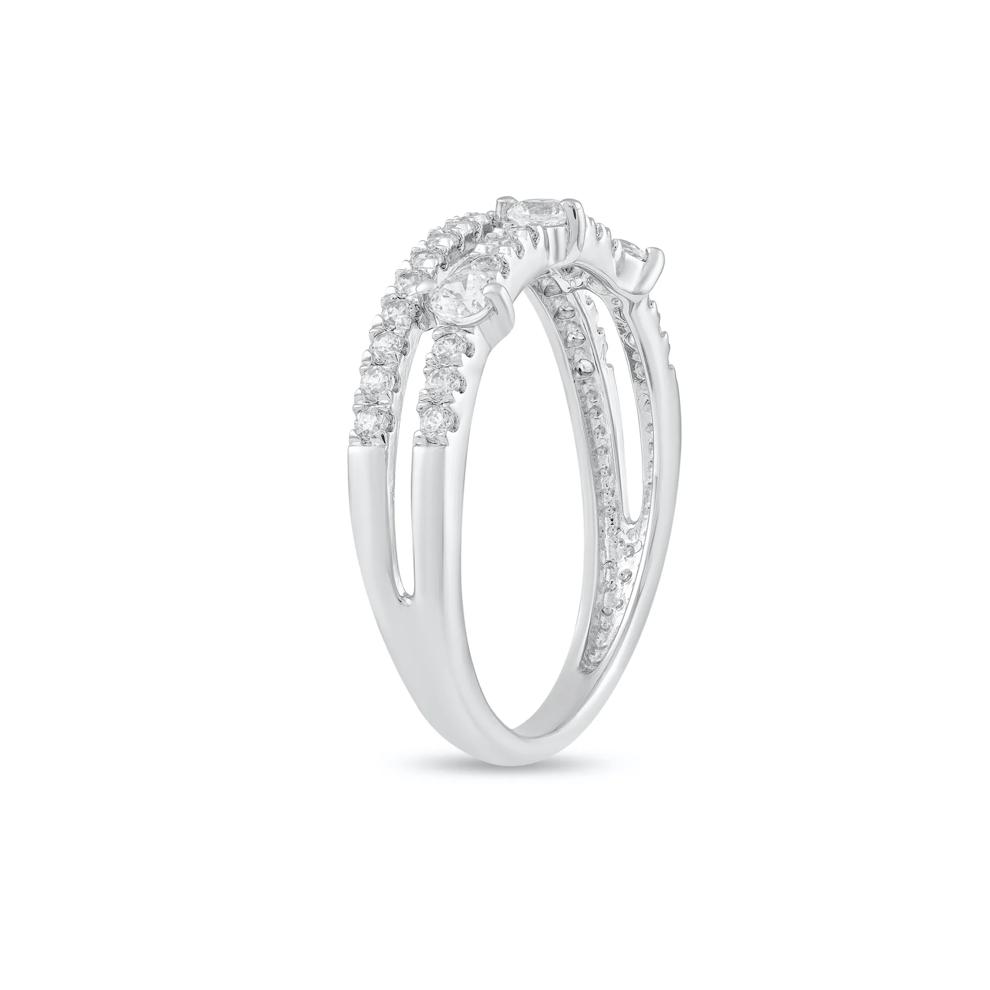 Diamond Double Row Band in 14K White Gold (1/2 ct. tw.) – Image 3 of 4