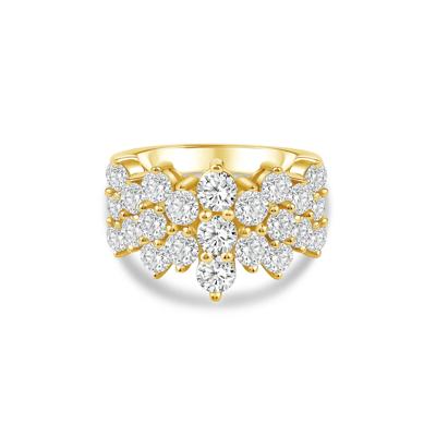Lab Grown Diamond Multi-Row Band in 10K Yellow Gold (3 ct. tw.)