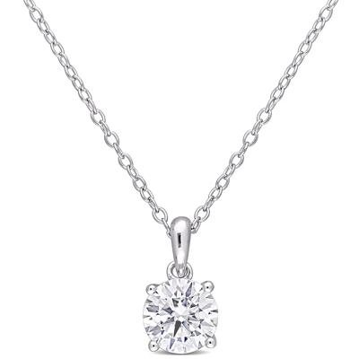 Moissanite Solitaire Pendant in Sterling Silver (1 ct. dew)