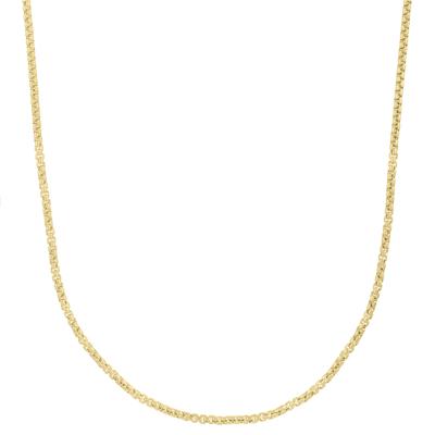 Solid Box Chain in 14K Yellow Gold, 2.5MM, 20"