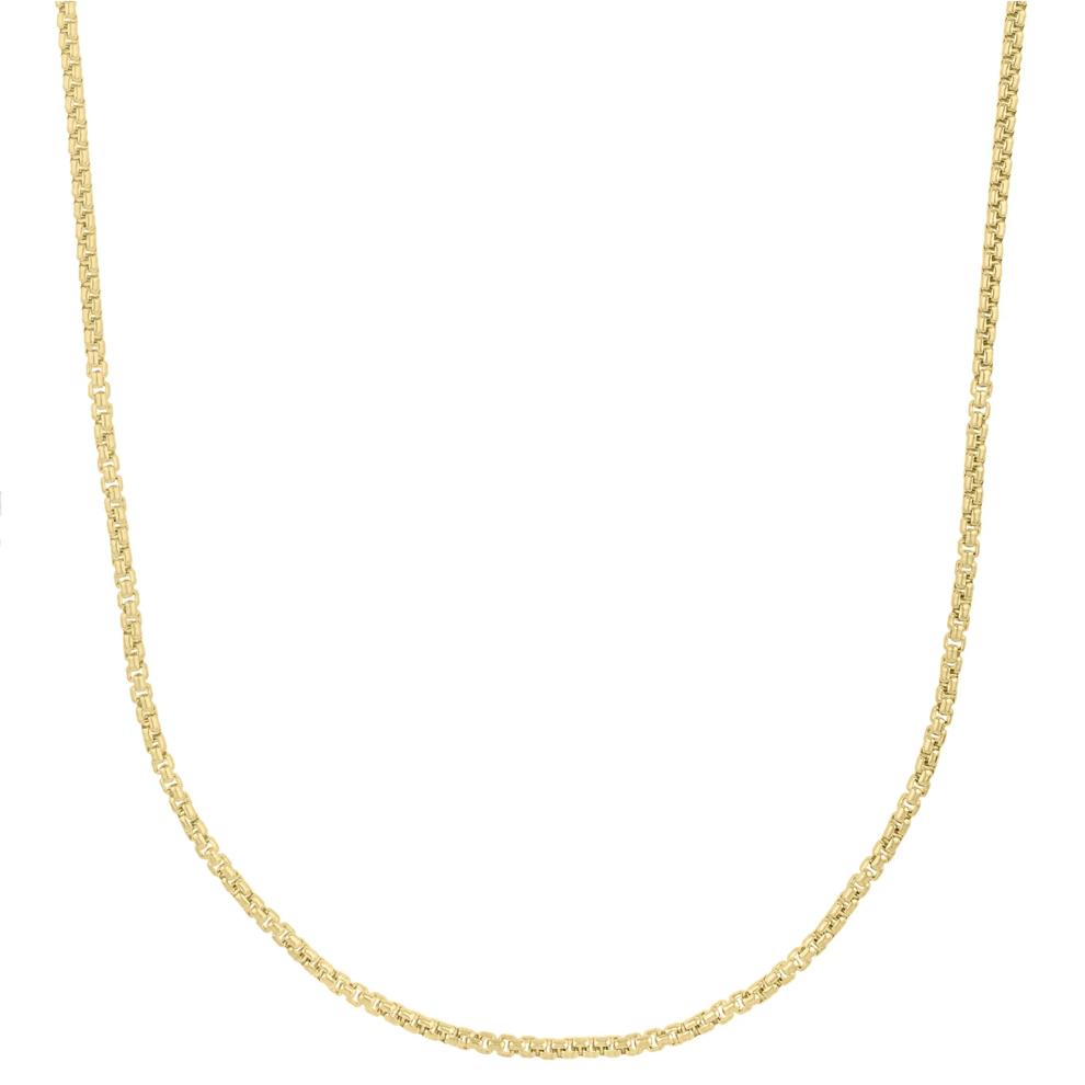 Solid Box Chain in 14K Yellow Gold, 2.5MM, 20" – Image 1 of 3