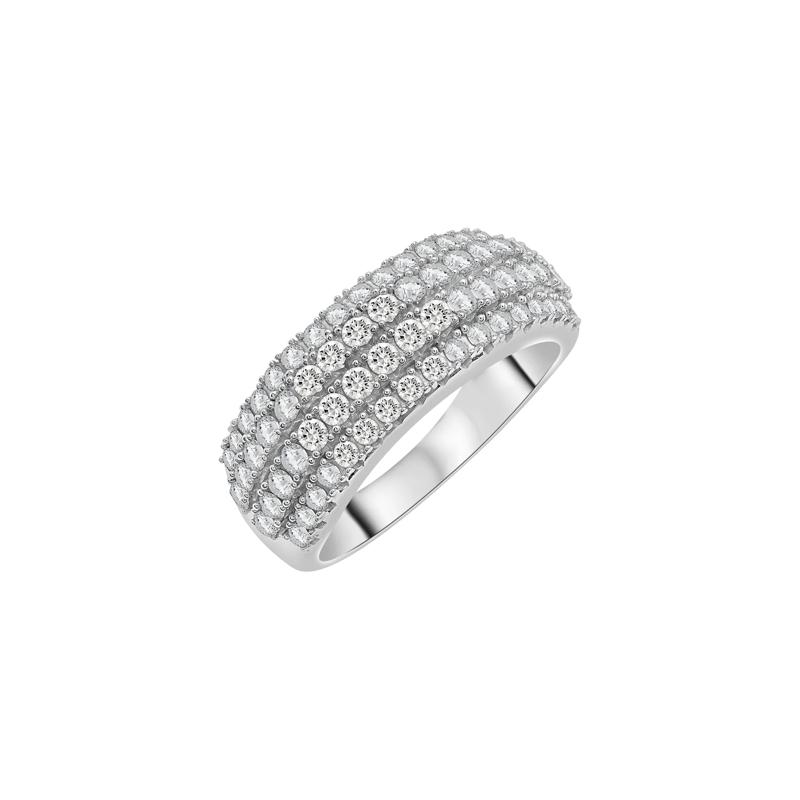 Diamond Multi-Row Band in 10K White Gold &#40;1 ct. tw.&#41; – Image 4 of 4