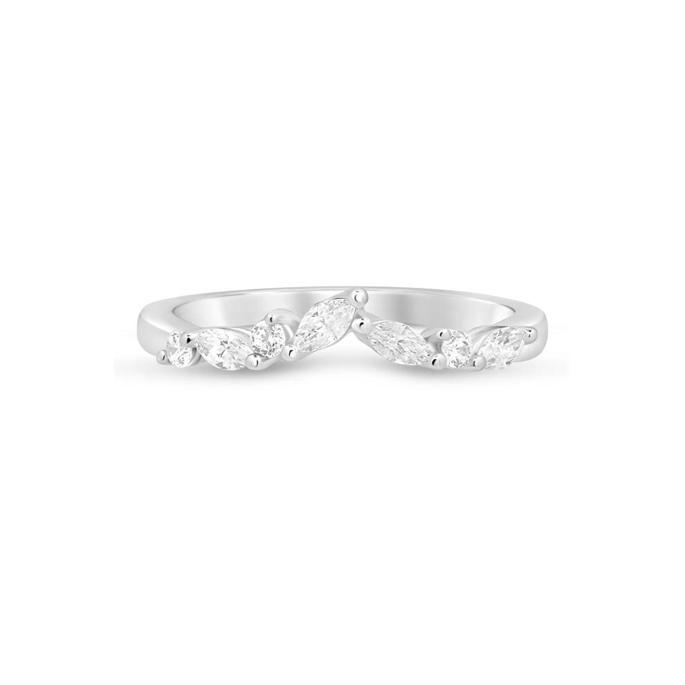 Diamond Chevron Band in 14K White Gold (1/3 ct. tw.) – Image 1 of 3