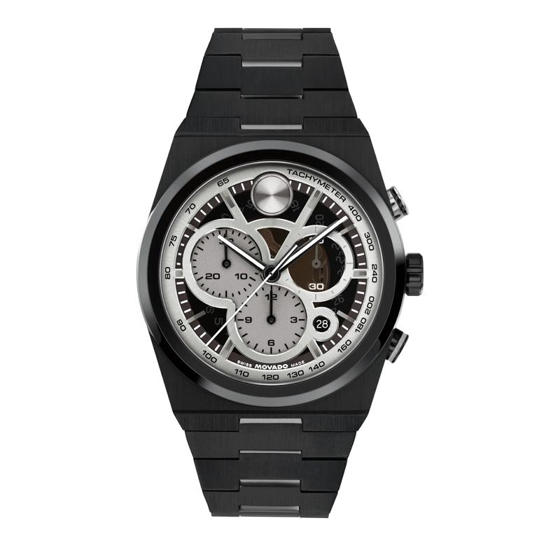 Men&#39;s Quest Watch in Black Stainless Steel – Image 1 of 3