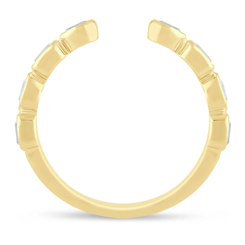 Lab Grown Diamond Emerald and Oval Open Band in 14K Yellow Gold (5/8 ct. tw.) – Image 2 of 3