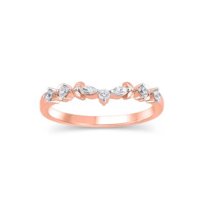 Lab Grown Diamond Contour Band in 14K Rose Gold (1/7 ct. tw.)