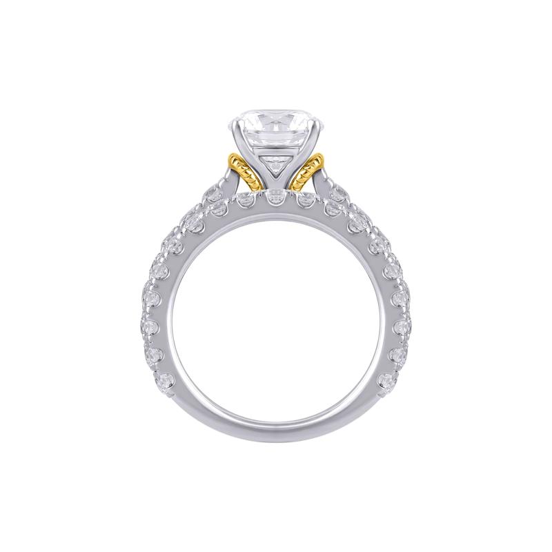Natalia Lab Grown Diamond Bridal Set in in 14K White &amp; Yellow Gold &#40;4 ct. tw.&#41; – Image 2 of 7