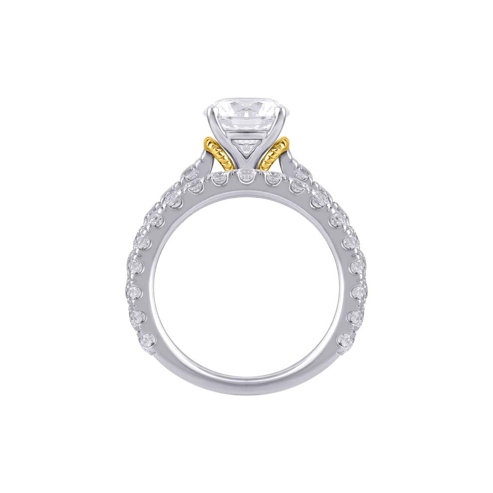 Natalia Lab Grown Diamond Bridal Set in in 14K White &amp; Yellow Gold (4 ct. tw.) – Image 2 of 7