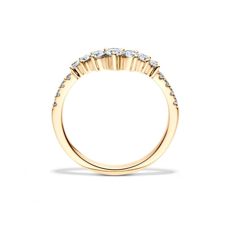 Lab Grown Diamond Contour Band in 14K Yellow Gold &#40;1/2 ct. tw.&#41; – Image 2 of 4