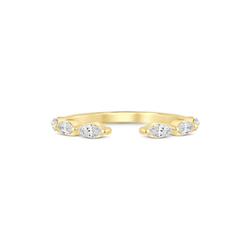 Lab Grown Diamond Open Stack Anniversary Band in 14K Yellow Gold &#40;3/8 ct. tw.&#41; – Image 1 of 3