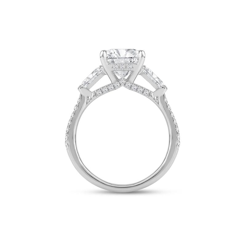 Lab Grown Diamond June Radiant-Cut Engagement Ring in 14K White Gold &#40;3 5/8 ct. tw.&#41; – Image 2 of 4