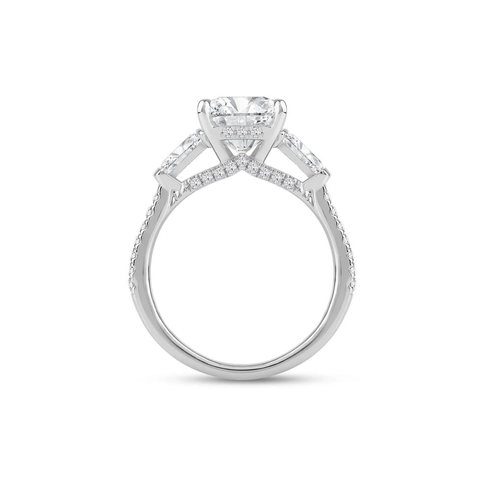 Lab Grown Diamond June Radiant-Cut Engagement Ring in 14K White Gold (3 5/8 ct. tw.) – Image 2 of 4
