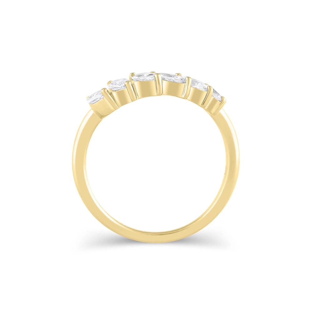 Lab Grown Diamond Marquise-Cut Contour Band in 14K Yellow Gold (3/4 ct. tw.) – Image 2 of 3
