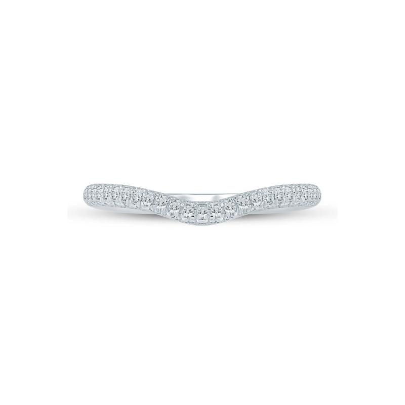 Lab Grown Diamond Pave Contour Band in 14K White Gold &#40;1/3 ct. tw.&#41; – Image 1 of 3