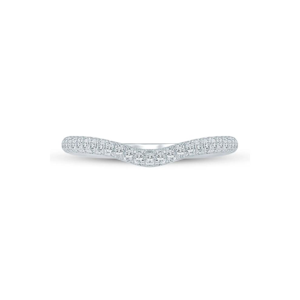 Lab Grown Diamond Pave Contour Band in 14K White Gold (1/3 ct. tw.) – Image 1 of 3