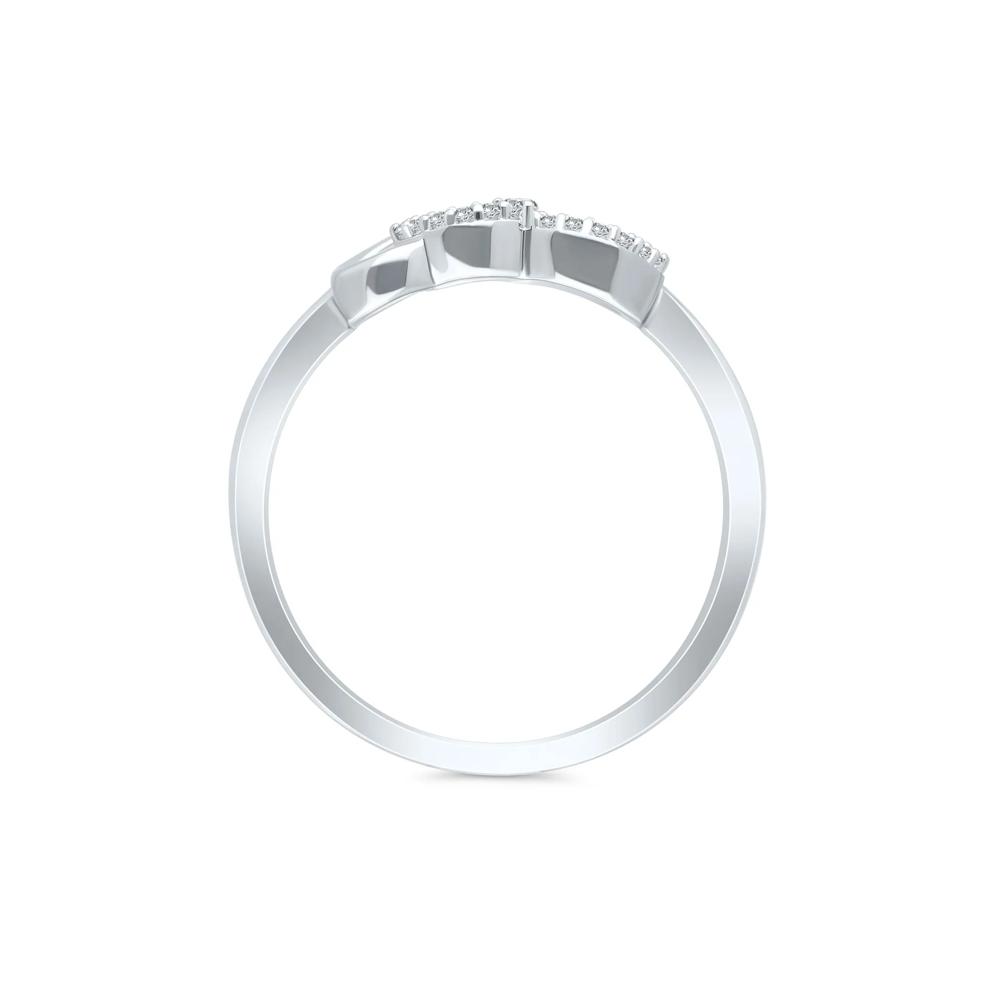 Diamond Interlocking Heart Ring in Sterling Silver (1/10 ct. tw.) – Image 2 of 3
