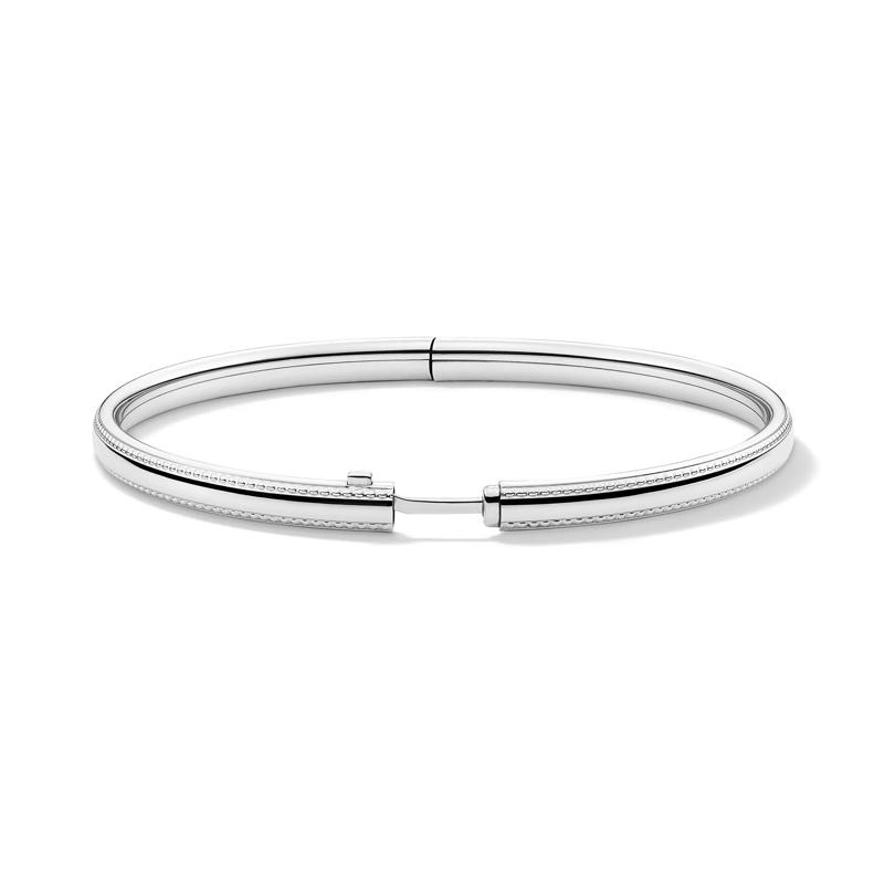 Bead-Edge Bangle Bracelet in Sterling Silver – Image 2 of 2