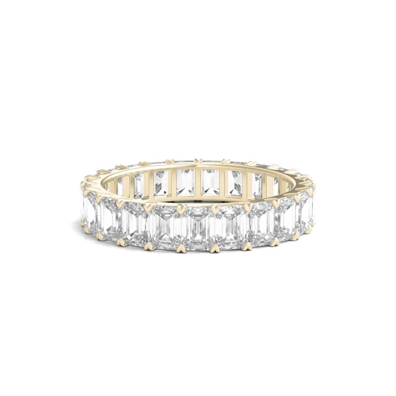 Emerald-Cut Diamond Wedding Band with Eternity Setting in 14K Yellow Gold &#40;4 ct. tw.&#41; – Image 1 of 3