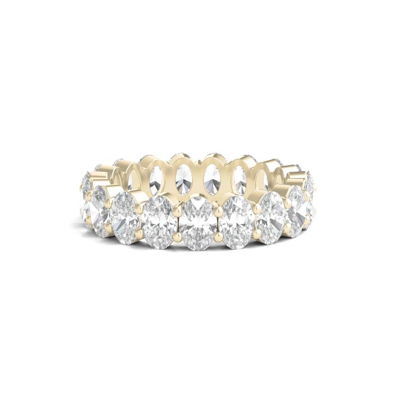 Oval-Shaped Diamond Wedding Band with Eternity Setting in 14K Yellow Gold &#40;5 ct. tw.&#41; – Image 1 of 3