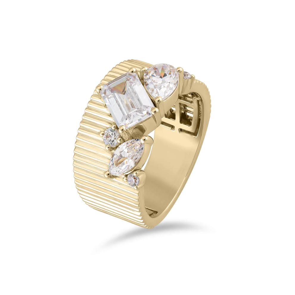 Lab Grown Diamond Mixed Shape Band in 14K Yellow Gold (2 1/2 ct. tw.) – Image 4 of 4