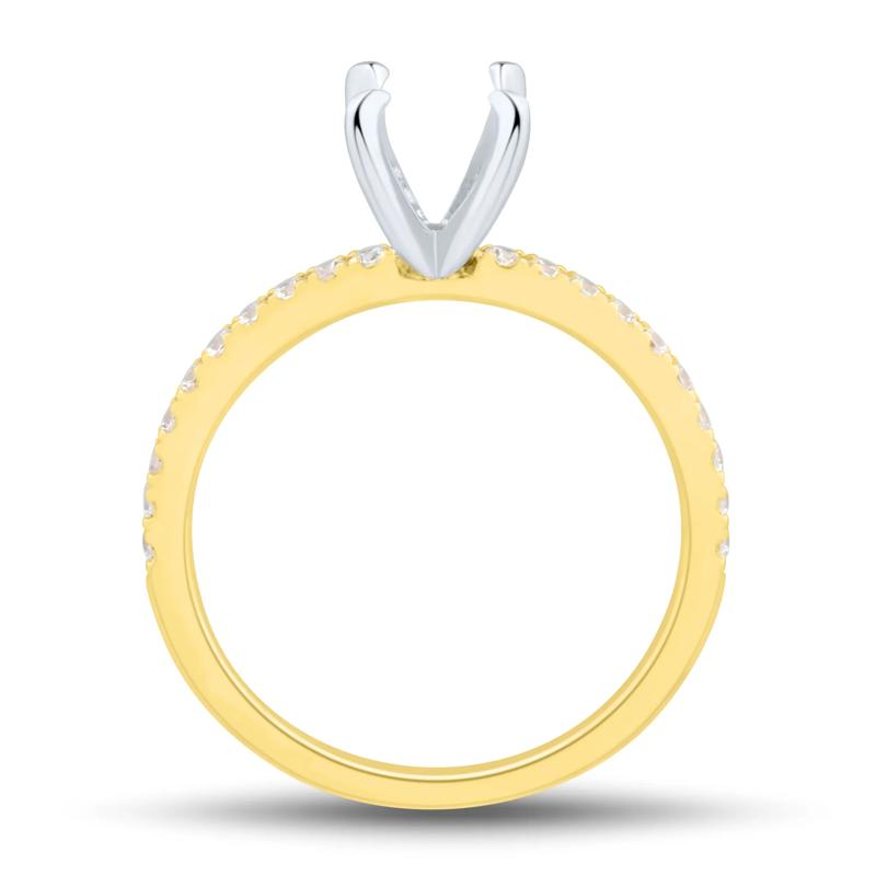 1/5 ct. tw. Diamond Semi-Mount Engagement Ring in 14k Yellow Gold &#40;Setting Only&#41;  – Image 4 of 6