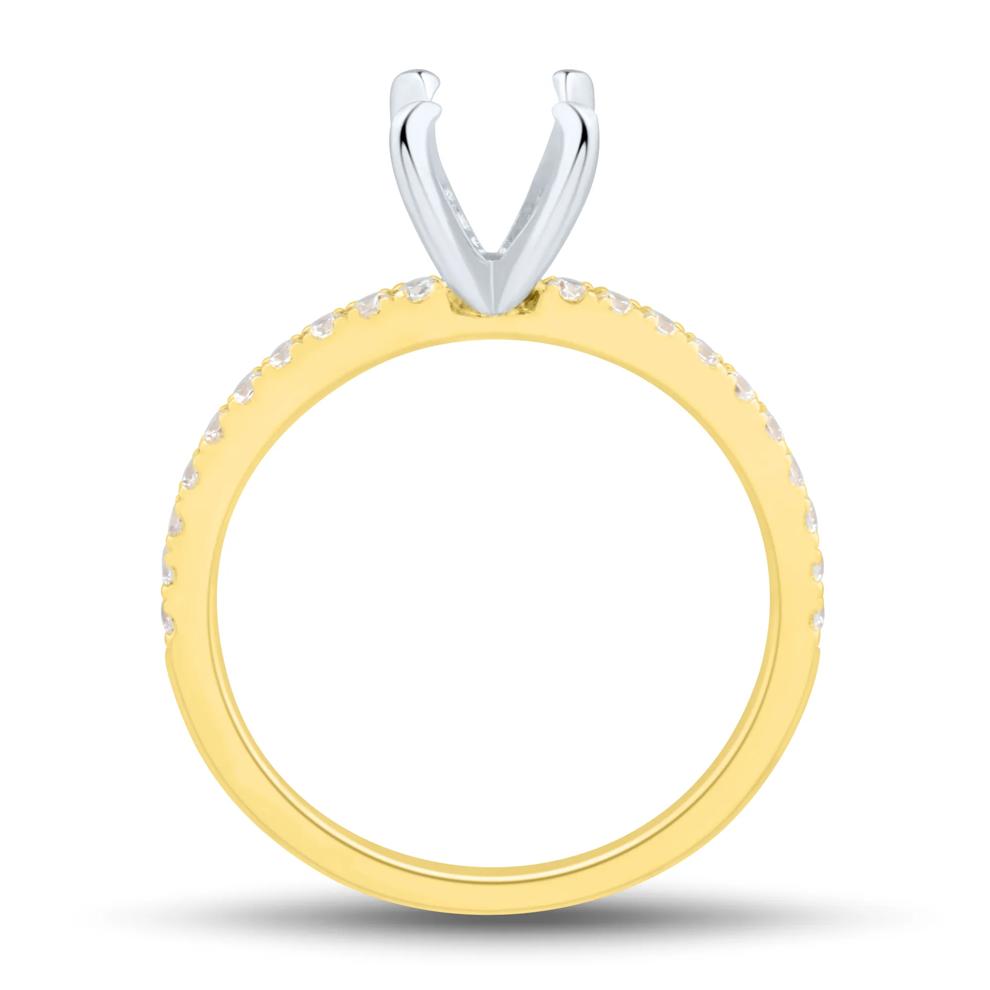 1/5 ct. tw. Diamond Semi-Mount Engagement Ring in 14k Yellow Gold (Setting Only)  – Image 4 of 6