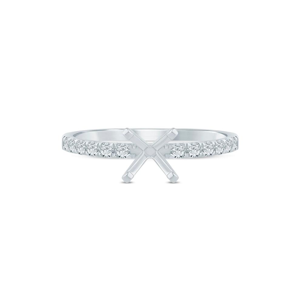 Diamond Semi-Mount Engagement Ring in 14K White Gold (1/4 ct. tw.) (Setting Only) – Image 2 of 6