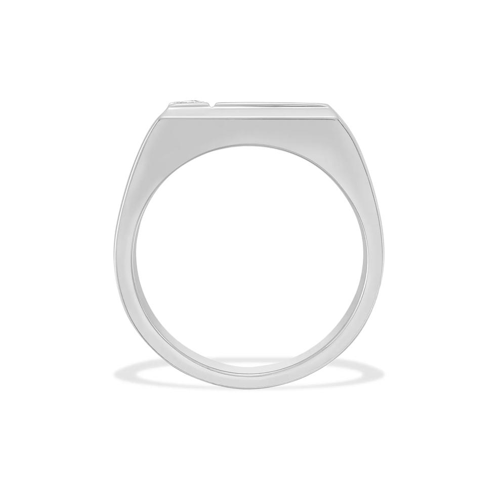 Men's Diamond Round Ring in Sterling Silver (1/8 ct. tw.) – Image 4 of 4
