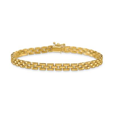 Fancy Chain Bracelet in 14K Yellow Gold, 7.5"