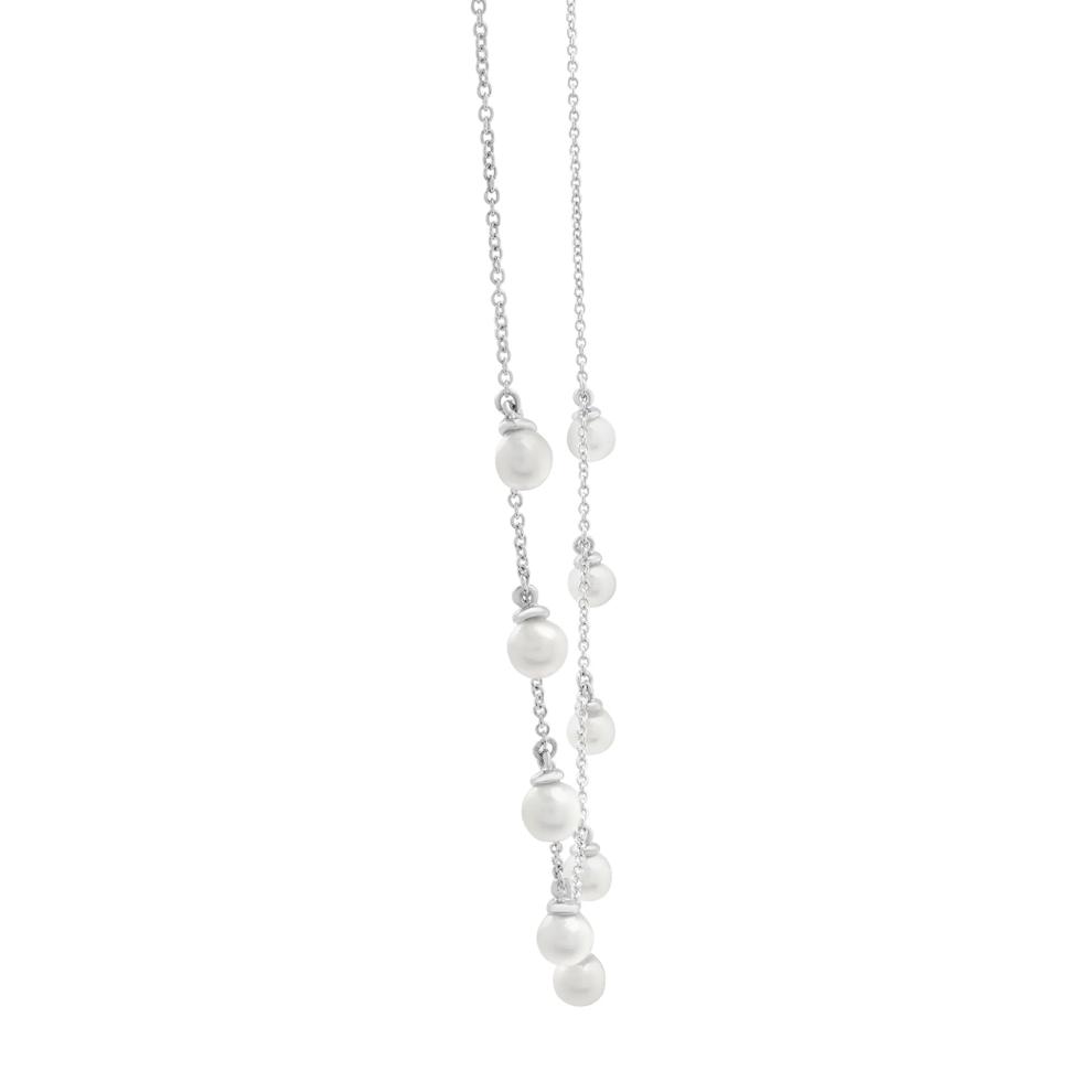Freshwater Cultured Pearl Station Necklace in Sterling Silver – Image 3 of 4