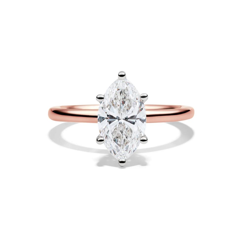 Lab Grown Diamond Solitaire Marquise Engagement Ring in 14k Rose Gold (2 ct.) – Image 1 of 4