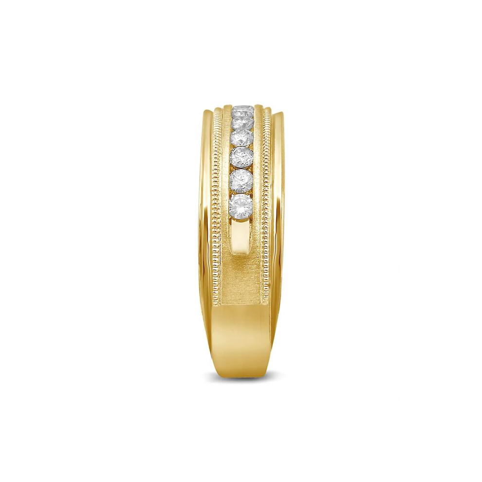 Men's 1/2 ct. tw. Diamond Band in 10K Yellow Gold – Image 4 of 5