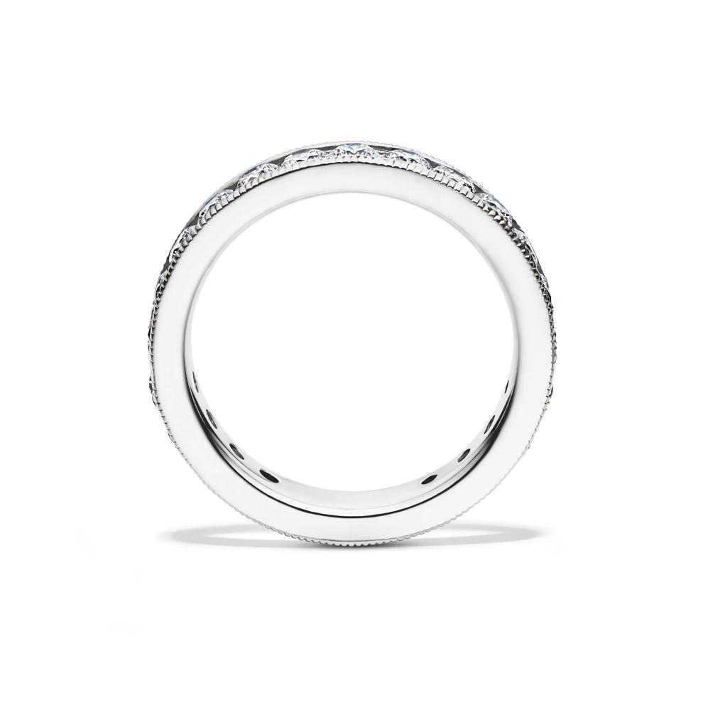 Lab Grown Diamond Channel Milgrain Eternity Band in 14K White Gold (1 5/8 ct. tw.) – Image 2 of 4