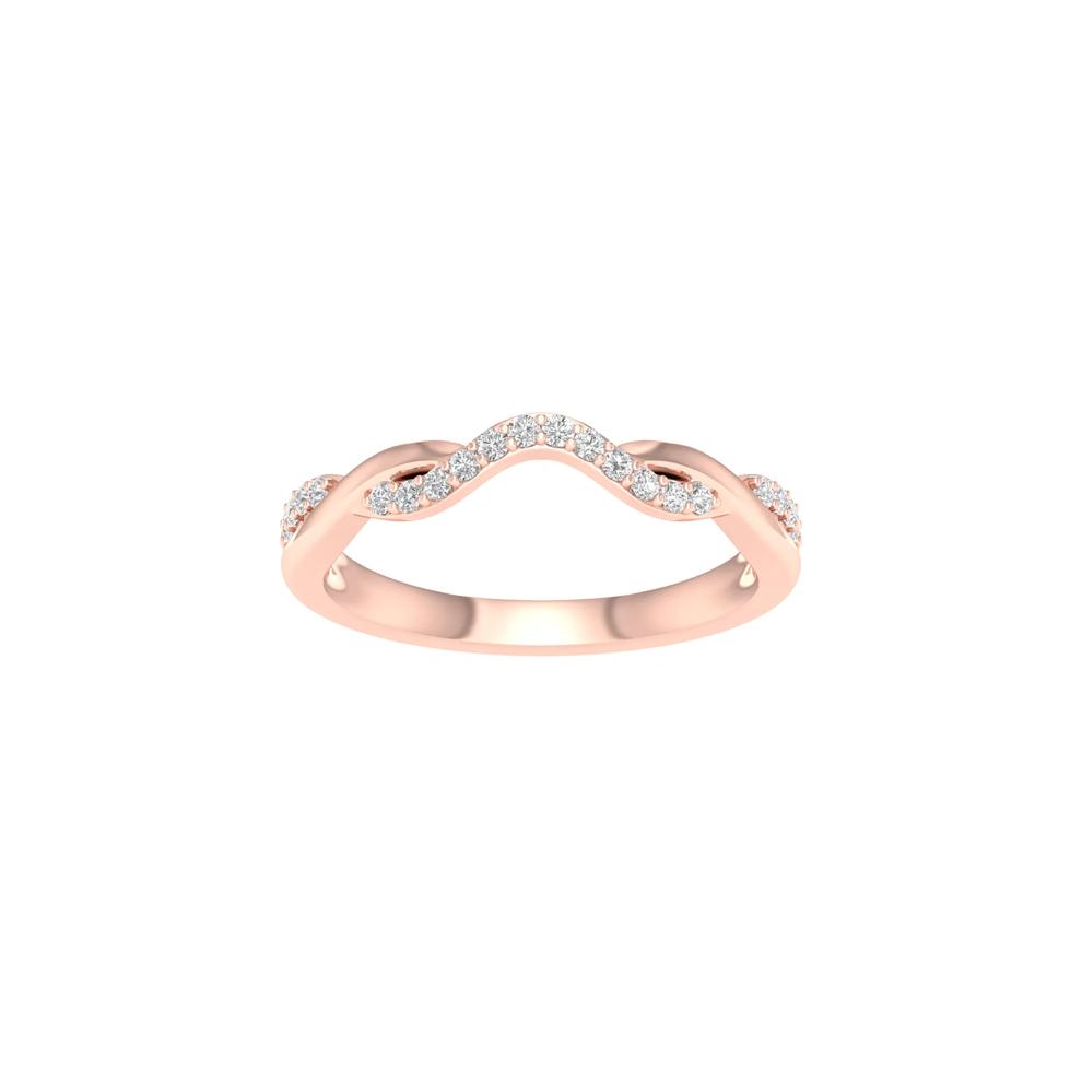 Diamond Contour Twist Band in 14K Rose Gold (1/7 ct. tw.) – Image 4 of 4