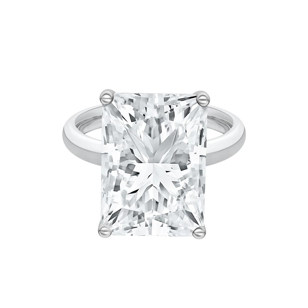 Lab Grown Diamond Radiant-Cut Solitaire Ring in Platinum (8 ct.) – Image 1 of 4