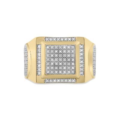 Men's Diamond Composite Center Ring in 10K Yellow Gold (1/4 ct. tw.)