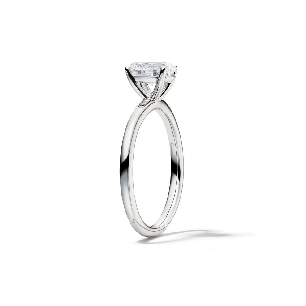 Lab Grown Diamond Oval Solitaire Ring in Platinum (1 ct.) – Image 3 of 4