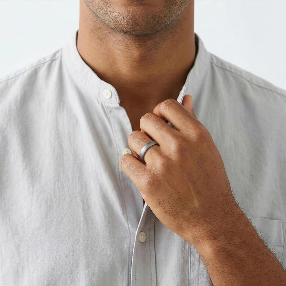Men's Satin Finish Band in Tantalum, 6MM – Image 4 of 4