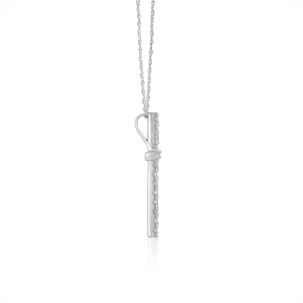 Diamond Cross Pendant in 14K White Gold (1/2 ct. tw.) – Image 2 of 3