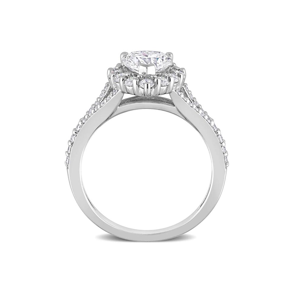 Moissanite Heart Ring in Sterling Silver (1 3/5 ct. dew) – Image 2 of 6