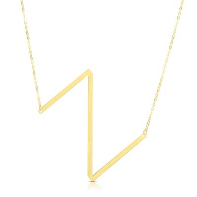 "Z" Initial Necklace in 14K Yellow Gold
