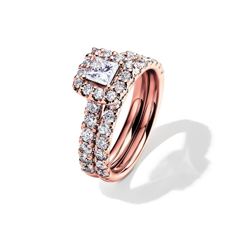Diamond Bridal Set in 14K Rose Gold &#40;2 ct. tw.&#41; – Image 5 of 6