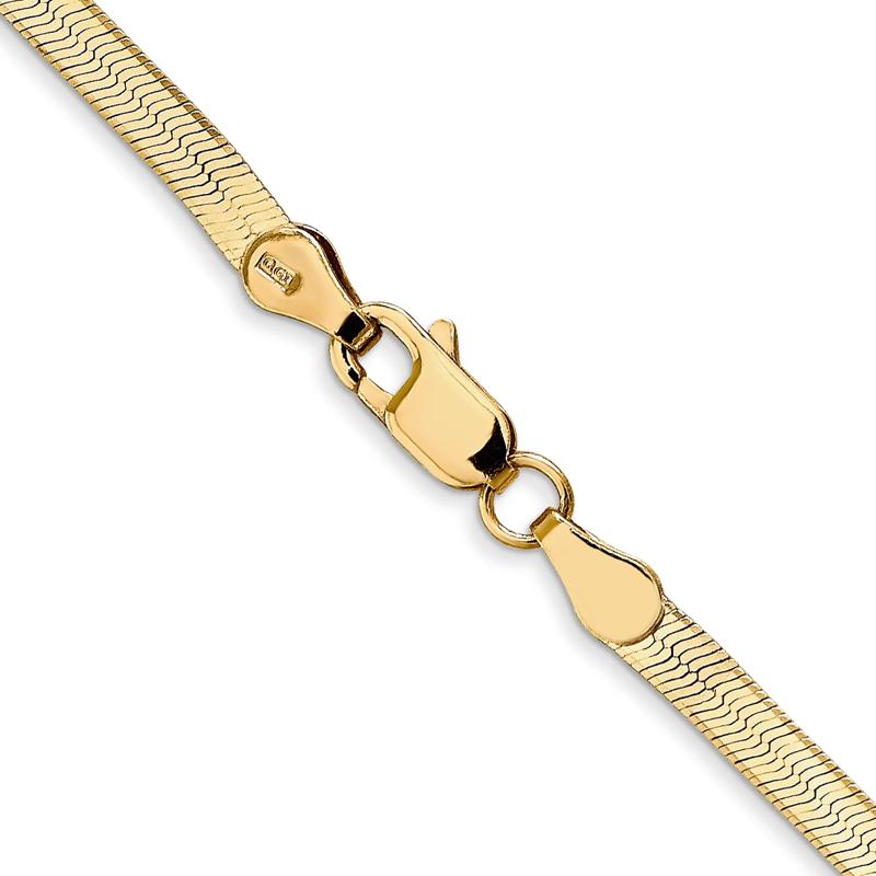 Herringbone Chain in 14K Yellow Gold, 3MM, 20&rdquo; – Image 2 of 3