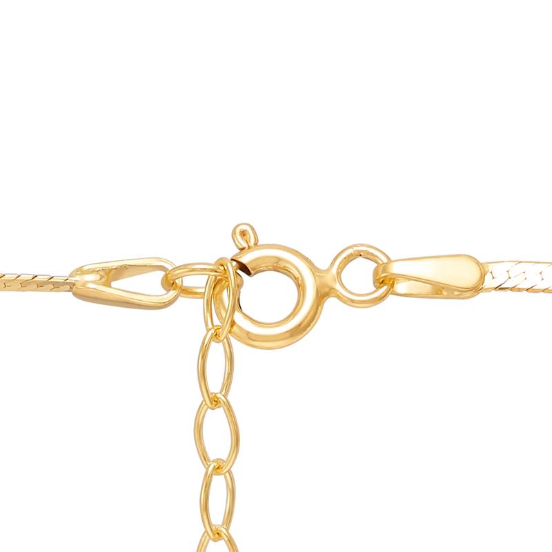 Herringbone Chain Necklace in 14K Yellow Gold, 18&quot; – Image 3 of 3